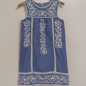 Joie Tunic Blue Dress XXS Embroidered